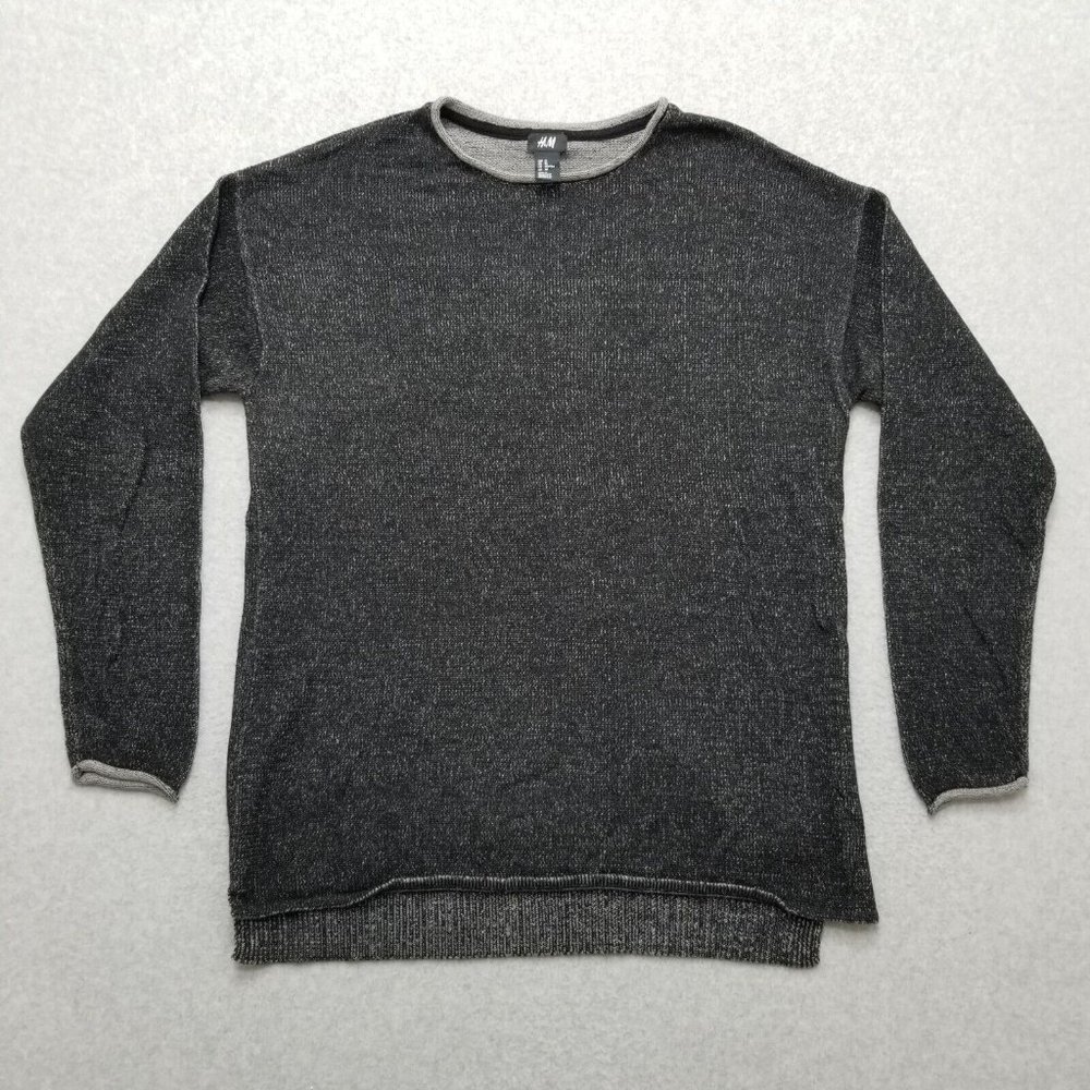 H&M Sweater Mens‎ XL Gray Long Sleeve Pullover